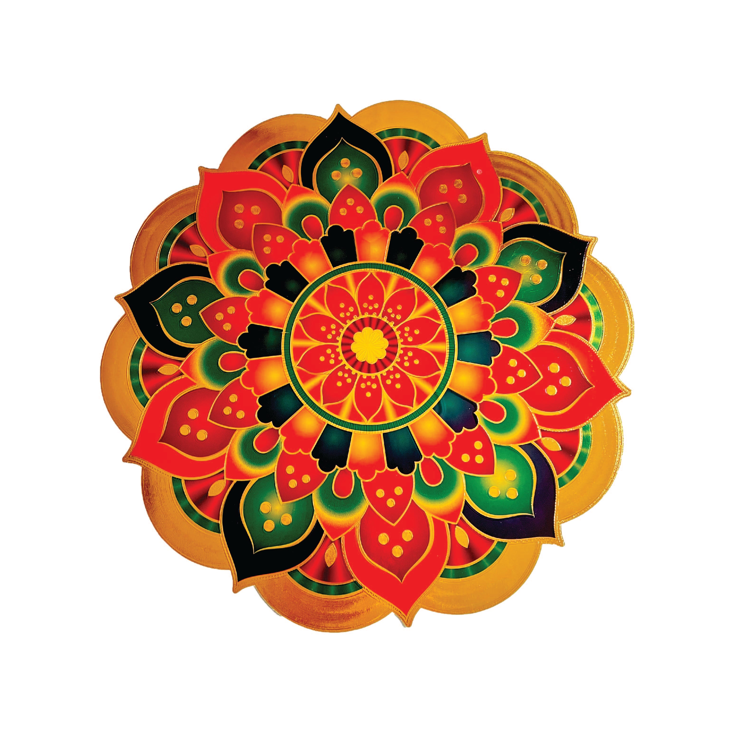 Stickerbazaar Micro Golden Embossing Rangoli Stickers - Distacart