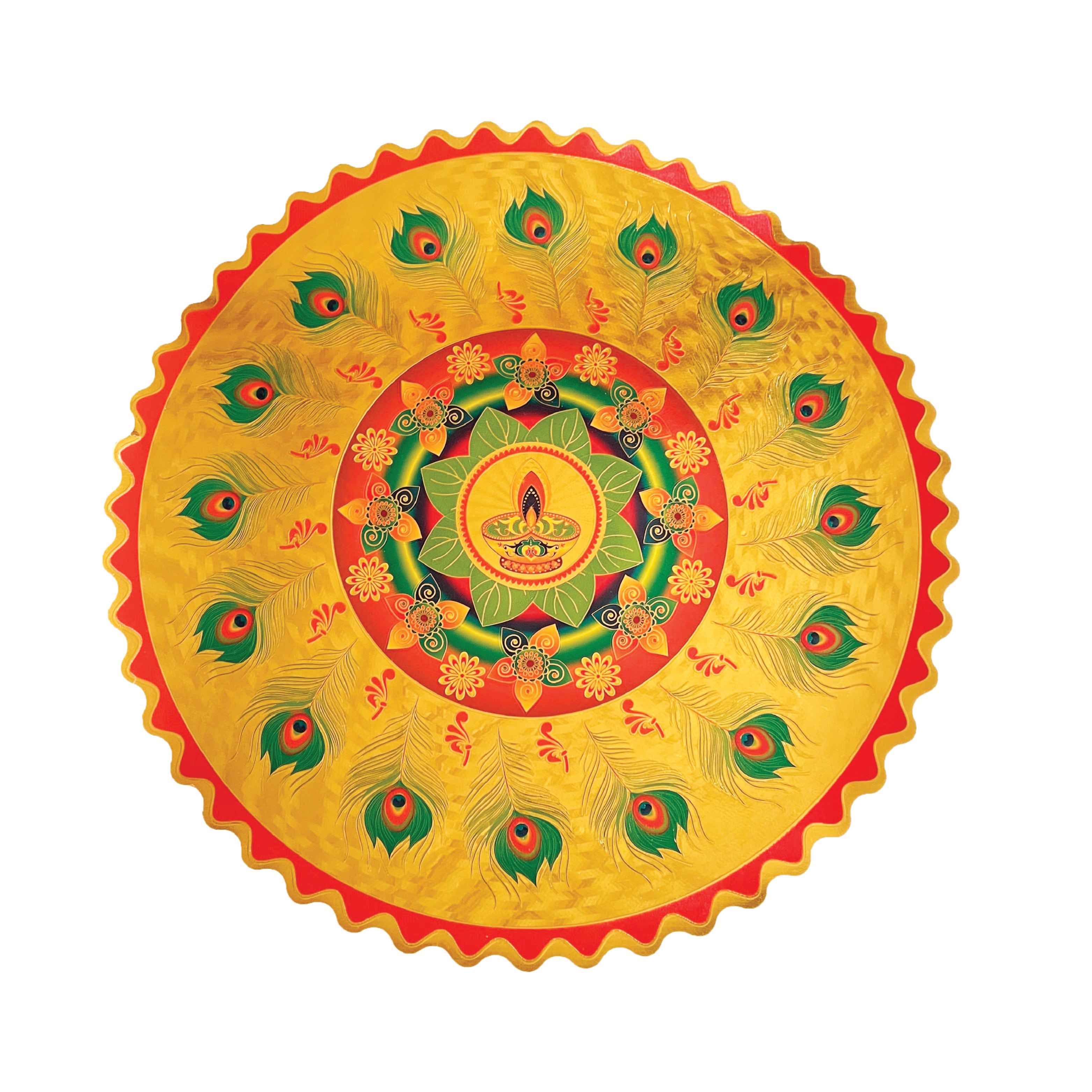 Stickerbazaar Micro Golden Embossing Rangoli Stickers - Distacart