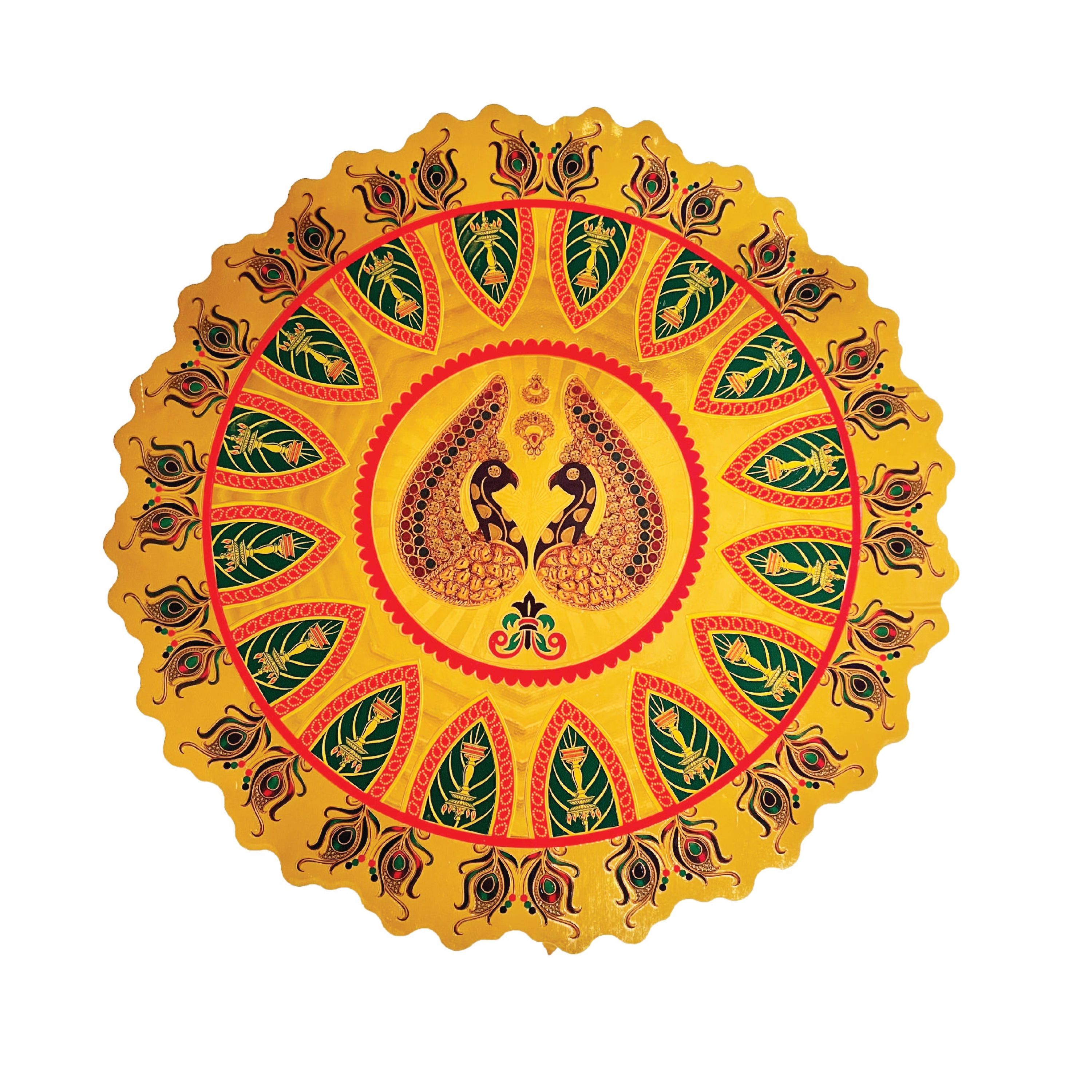 Stickerbazaar Micro Golden Embossing Rangoli Stickers - Distacart