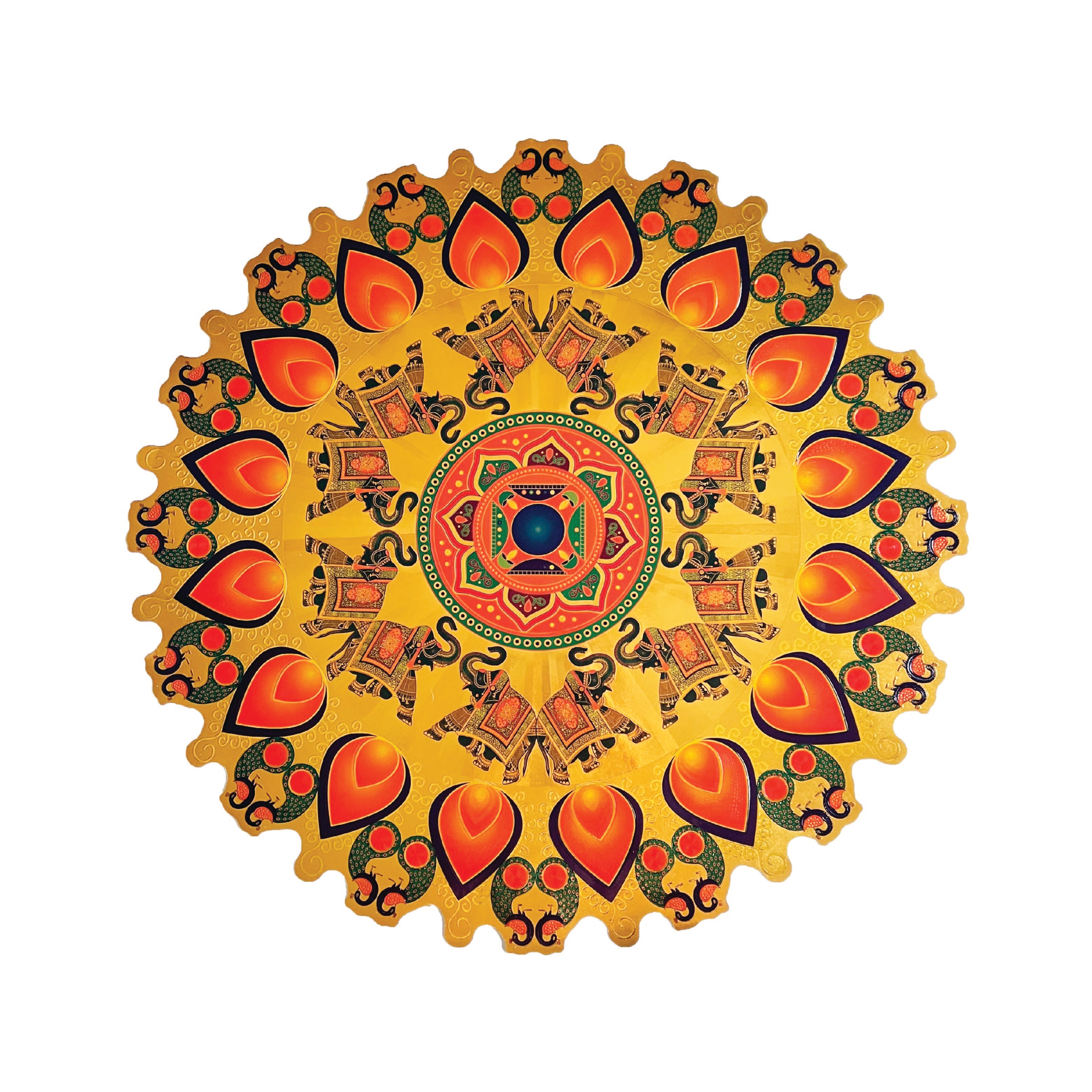 Stickerbazaar Micro Golden Embossing Rangoli Stickers - Distacart