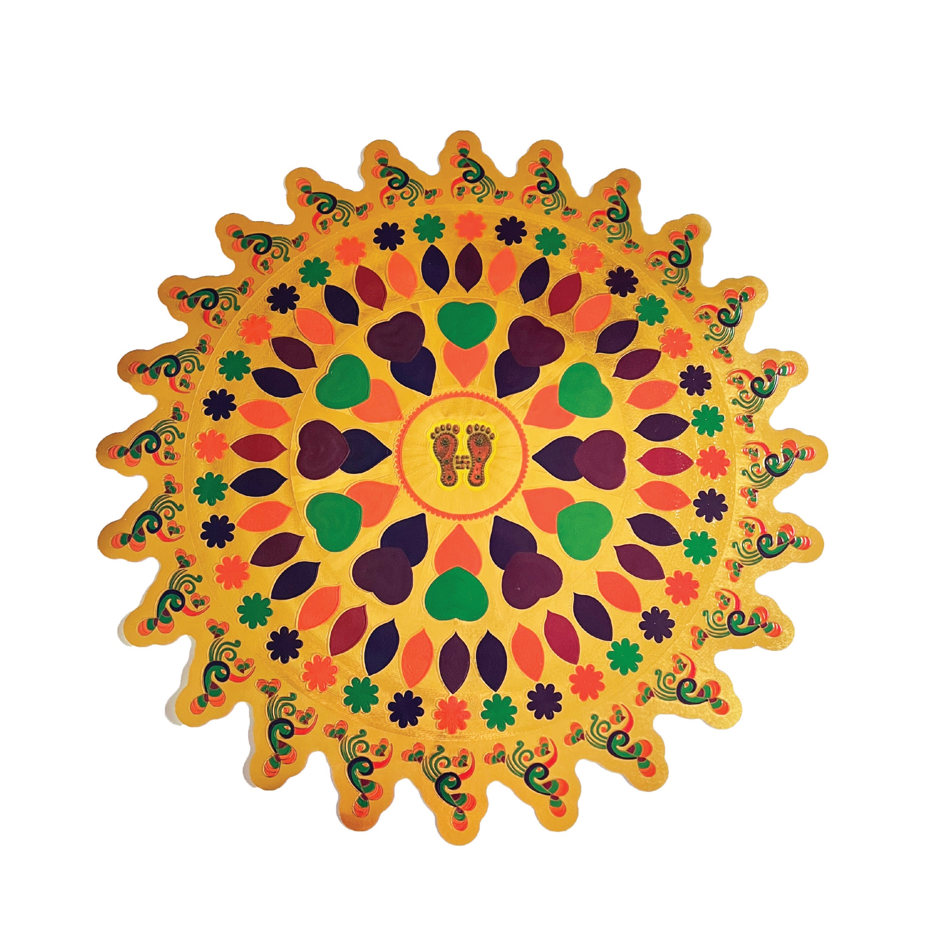 Stickerbazaar Micro Golden Embossing Rangoli Stickers - Distacart