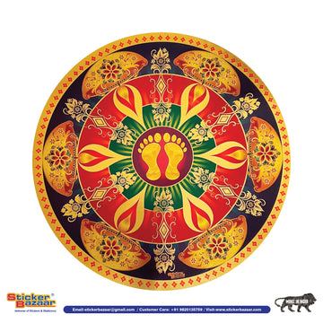 Stickerbazaar Micro Golden Embossing Rangoli Stickers - Distacart