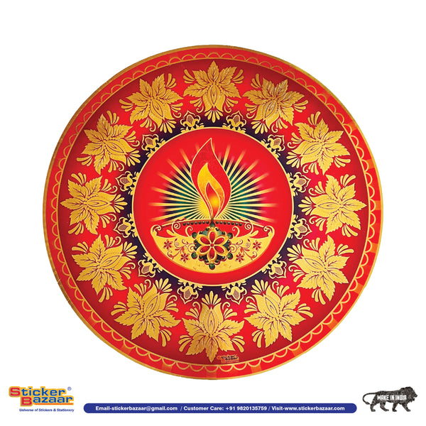Stickerbazaar Micro Golden Embossing Rangoli Stickers - Distacart