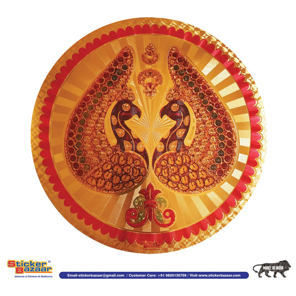 Stickerbazaar Micro Golden Embossing Rangoli Stickers - Distacart