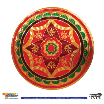 Stickerbazaar Micro Golden Embossing Rangoli Stickers - Distacart