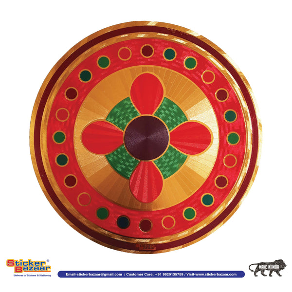 Stickerbazaar Micro Golden Embossing Rangoli Stickers - Distacart
