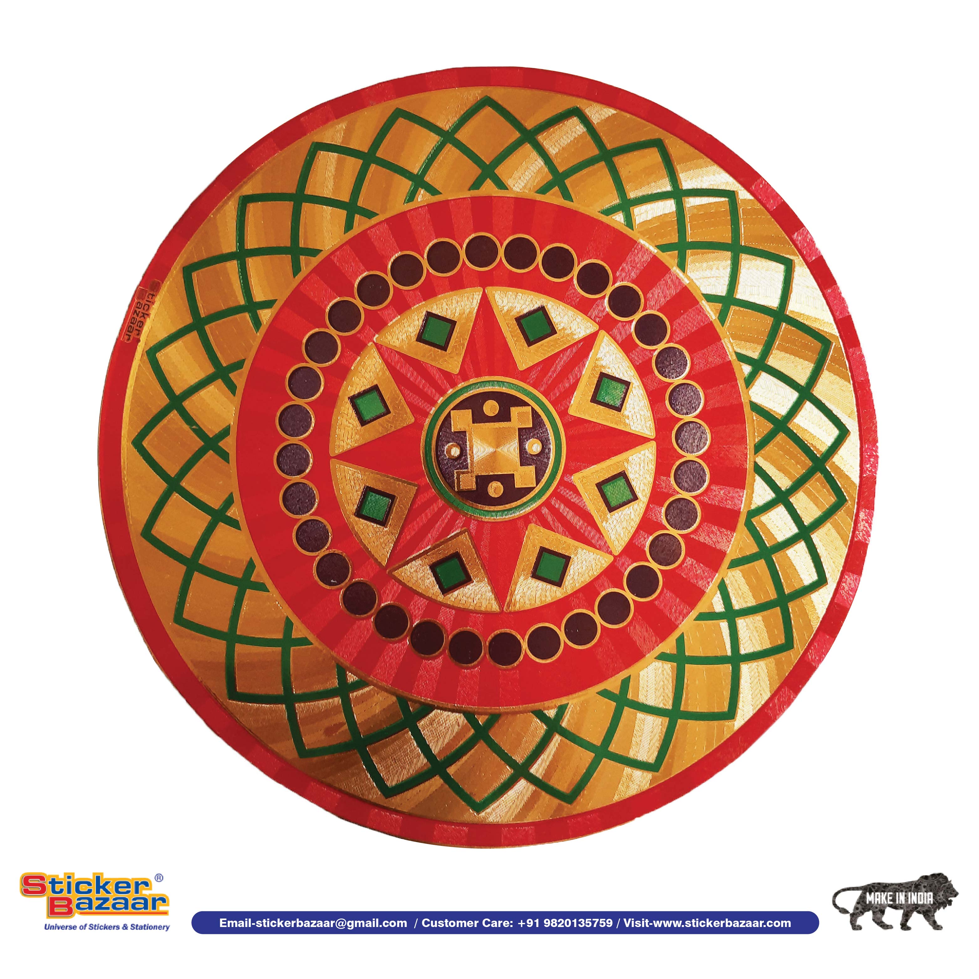 Stickerbazaar Micro Golden Embossing Rangoli Stickers - Distacart