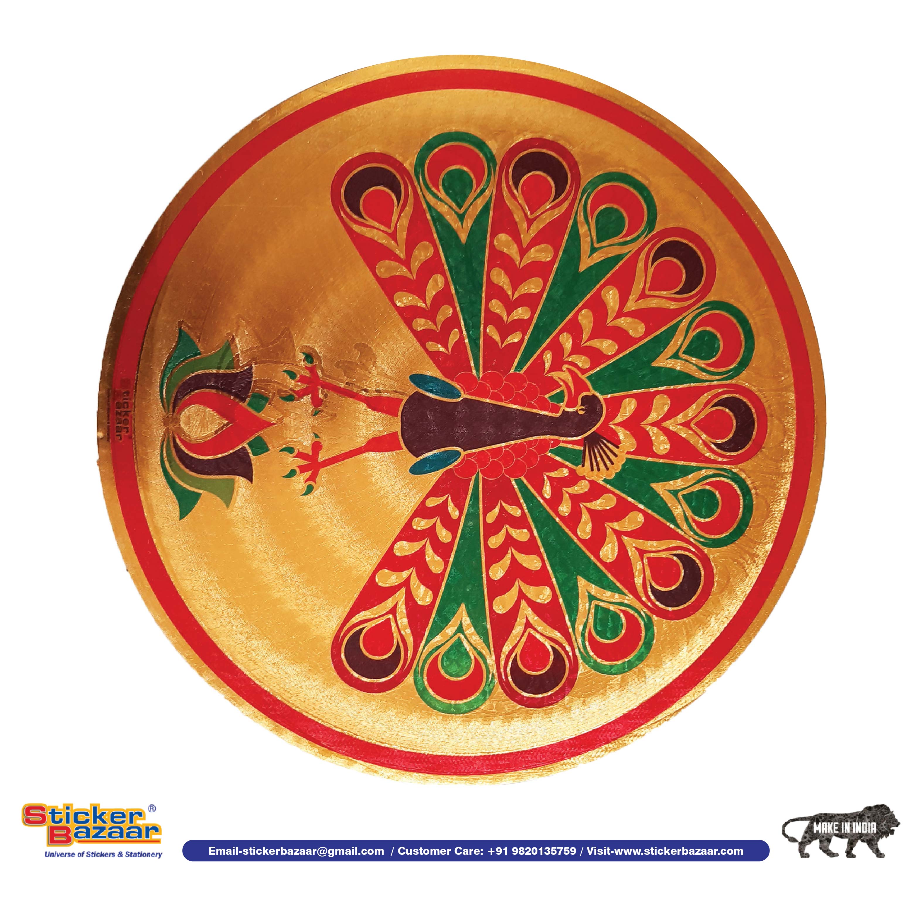 Stickerbazaar Micro Golden Embossing Rangoli Stickers - Distacart