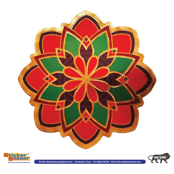 Stickerbazaar Micro Golden Embossing Rangoli Stickers - Distacart