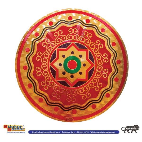 Stickerbazaar Micro Golden Embossing Rangoli Stickers - Distacart