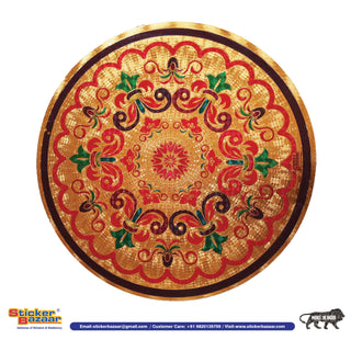 Stickerbazaar Micro Golden Embossing Rangoli Stickers - Distacart
