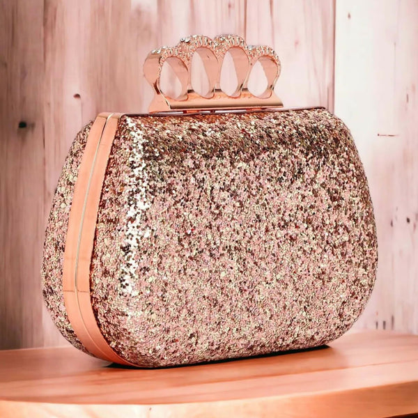 Joban Fashion Bridal Hand Clutch For Women & Young Girls - Rose Gold - Dista