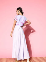 Thumbnail for Ahalyaa Floral Ethnic Maxi Dress with Jacket - Distacart