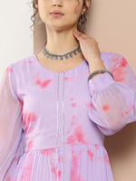 Thumbnail for Ahalyaa Women Abstract Printed Gown Ethnic Dress - Distacart