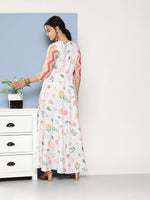 Thumbnail for Ahalyaa Women Printed Layered Maxi Ethnic Dress - Distacart