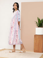 Thumbnail for Ahalyaa Women Floral Printed Maxi Ethnic Dress - Distacart