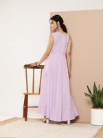 Thumbnail for Ahalyaa Women Printed Layered Maxi Ethnic Dress - Distacart