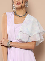 Thumbnail for Ahalyaa Women Printed Ruffles Maxi Ethnic Dress - Distacart