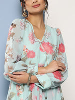 Thumbnail for Ahalyaa Women Floral Printed Maxi Ethnic Dress - Distacart