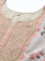Thumbnail for Ahalyaa Women Embroidered Floral Printed Ethnic Dress - Distacart