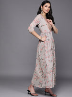 Thumbnail for Ahalyaa Women Embroidered Floral Printed Ethnic Dress - Distacart