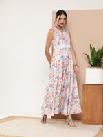 Thumbnail for Ahalyaa Women Floral Printed Maxi Ethnic Dress - Distacart