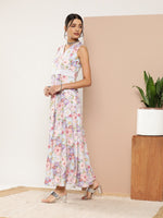 Thumbnail for Ahalyaa Women Floral Printed Maxi Ethnic Dress - Distacart