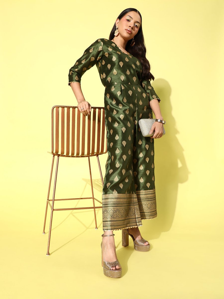 Ahalyaa Printed Basic Jumpsuit - Distacart