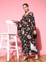 Thumbnail for Ahalyaa Women Floral Printed Gotta Patti Kurta with Palazzos - Distacart