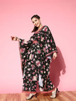 Thumbnail for Ahalyaa Women Floral Printed Gotta Patti Kurta with Palazzos - Distacart