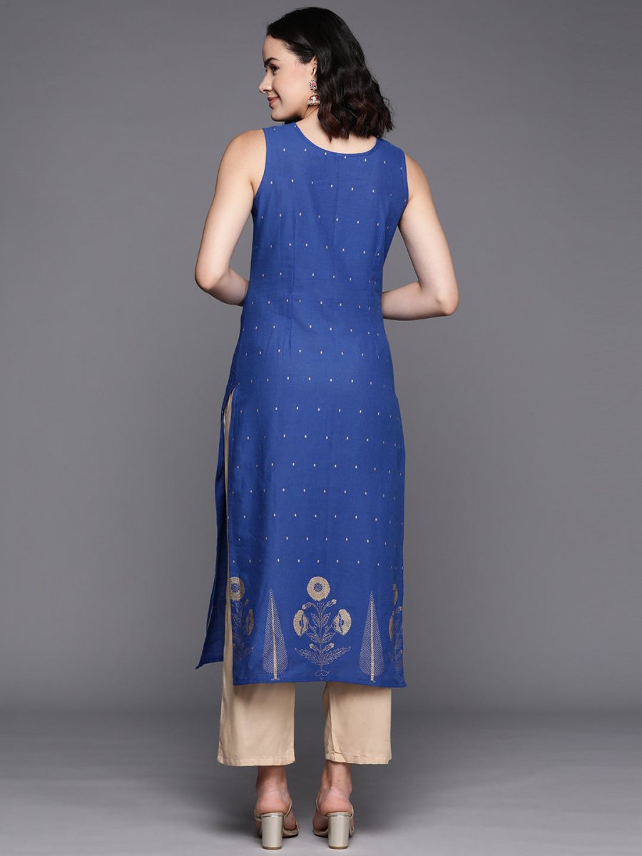 Ahalyaa Floral Printed Gotta Patti Pure Cotton Kurta - Distacart