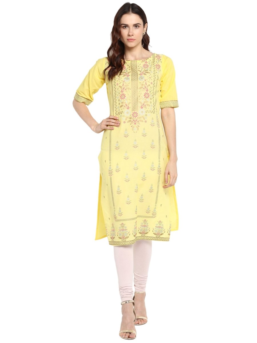 Ahalyaa Womens Cotton Straigth Kurta - Distacart