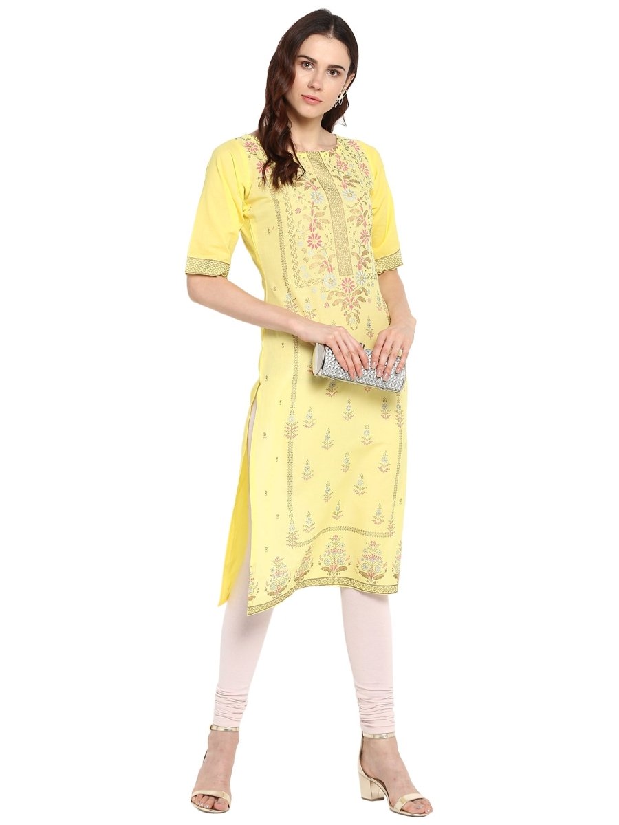 Ahalyaa Womens Cotton Straigth Kurta - Distacart