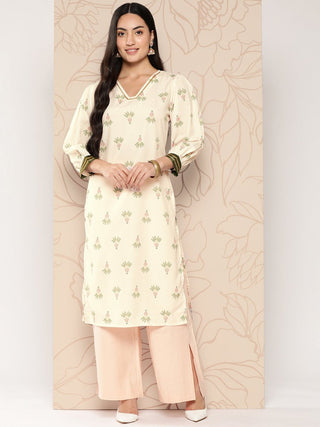 Ahalyaa Women Floral Printed Gotta Patti Crepe Kurta - Distacart