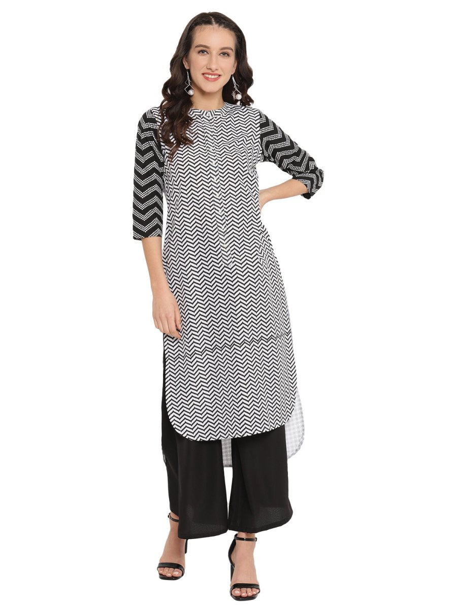 Ahalyaa High Low Hem Printed Kurta