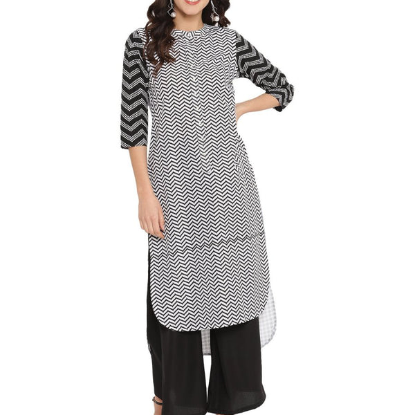 Ahalyaa High Low Hem Printed Kurta