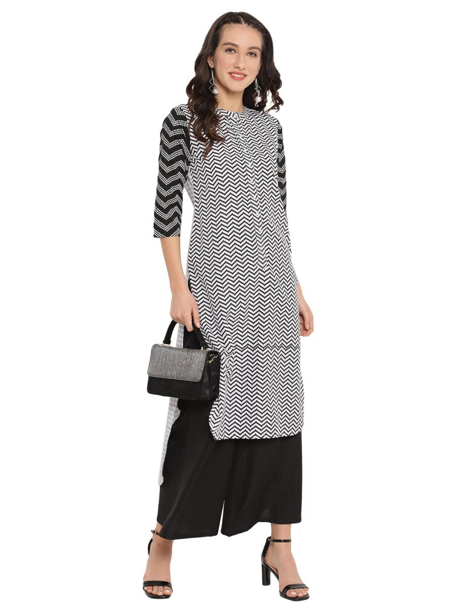 Ahalyaa High Low Hem Printed Kurta