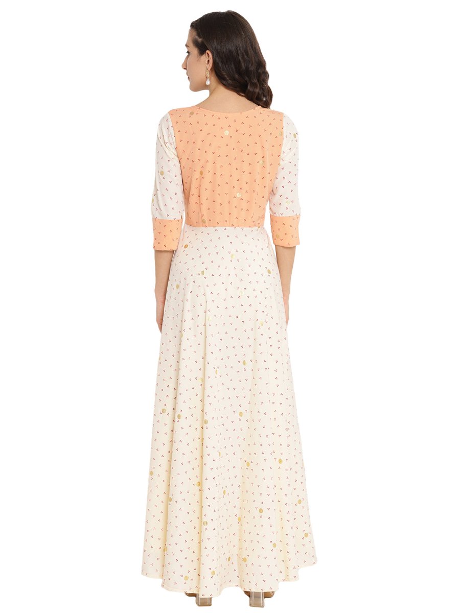 Ahalyaa Angrakha Printed Long Kurta