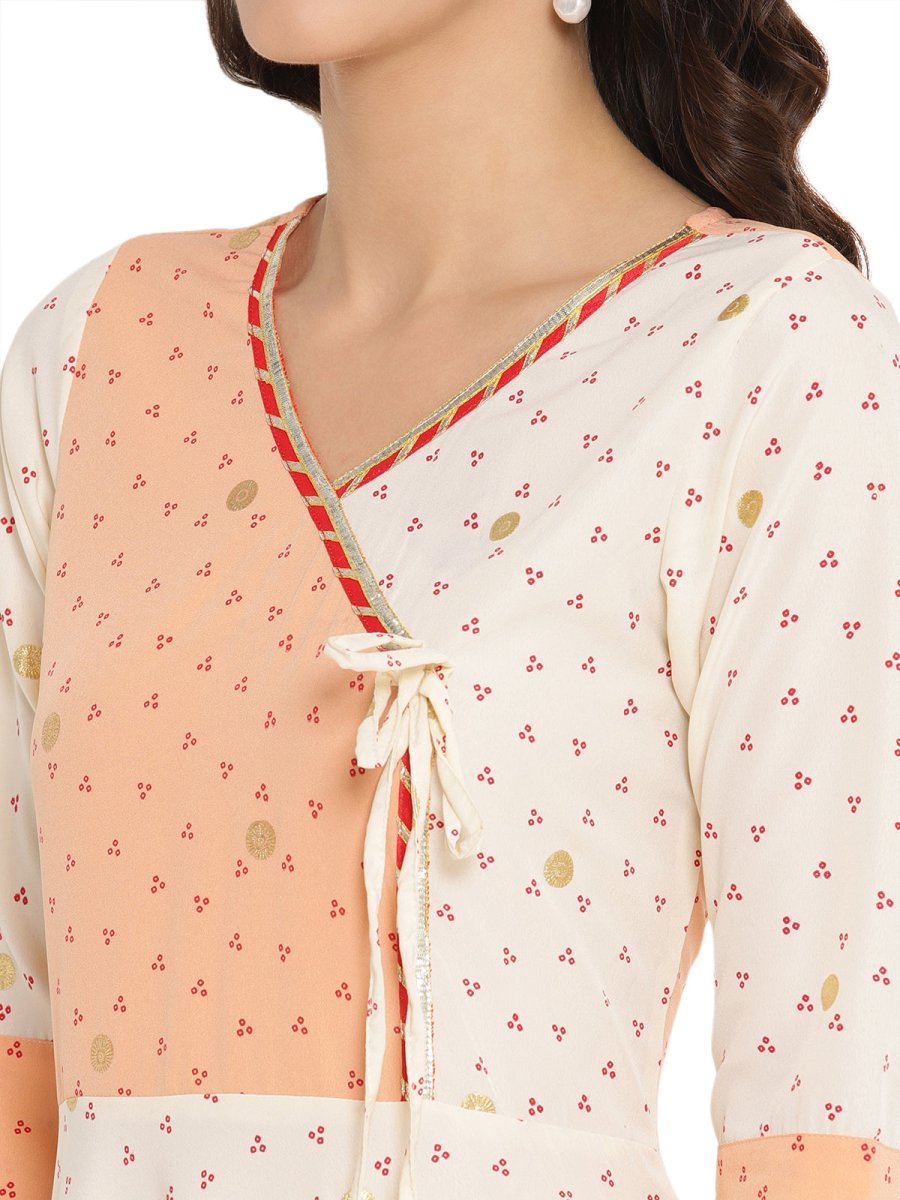 Ahalyaa Angrakha Printed Long Kurta