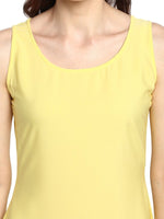 Thumbnail for Ahalyaa Women Yellow Solid A-Line Dress - Distacart