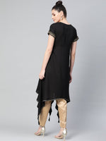Thumbnail for Ahalyaa Women Black Kimono Style kurta