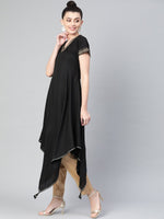 Thumbnail for Ahalyaa Women Black Kimono Style kurta