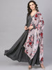 Ahalyaa Women's Black A-Line Kurta Set
