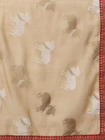 Thumbnail for Ahalyaa Women Coral Red Solid A-Line Kurta With Dupatta