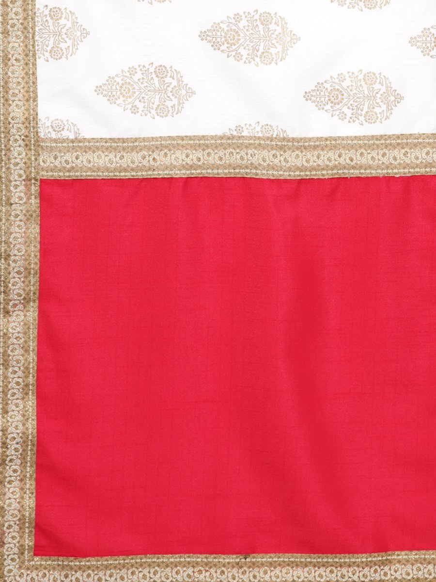 Ahalyaa Solid Pleated Kurta with Dupatta
