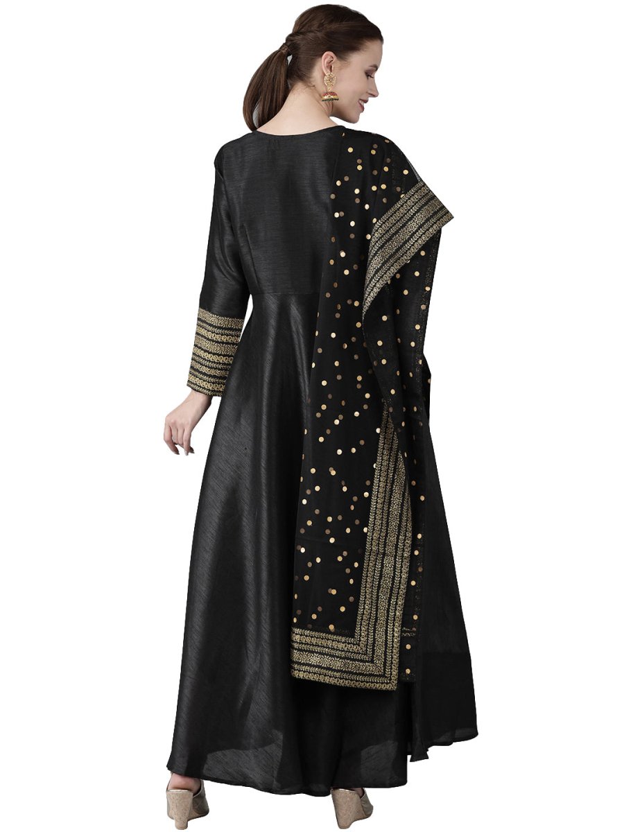 Ahalyaa Women Solid Kurta with Dupatta Set