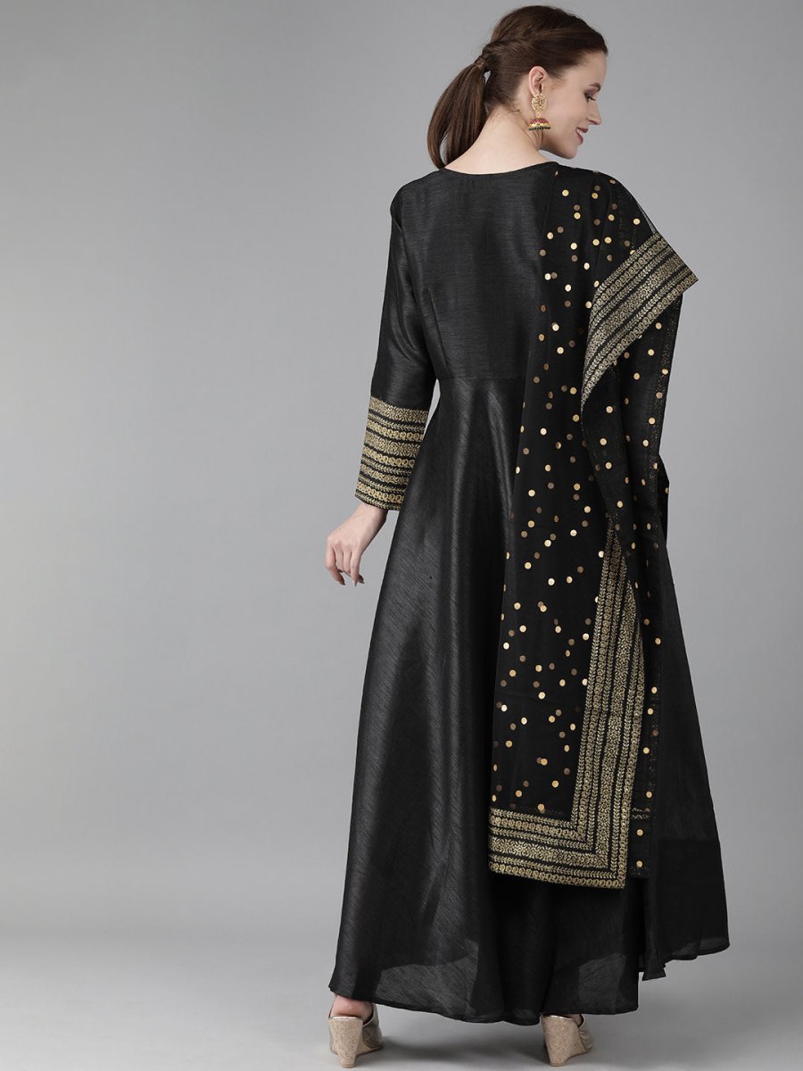 Ahalyaa Women Solid Kurta with Dupatta Set