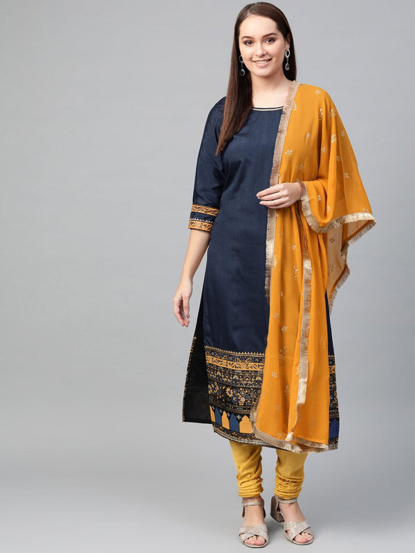 Ahalyaa Women Straight Beautiful Kurta Set