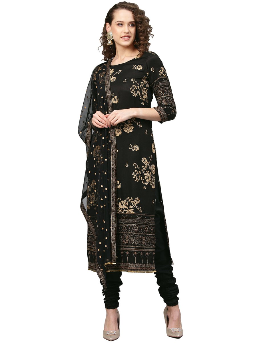 Ahalyaa Black Printed Kurta Set For Women's