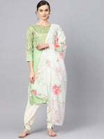 Thumbnail for Ahalyaa Women Printed Straight Kurta Set